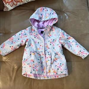 Joules Floral Kids Jacket with Hood
